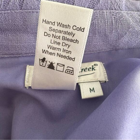 Coldwater Creek Lavender Applique Crop Jacket Size Medium Coastal Grandma Boho - Picture 3 of 4